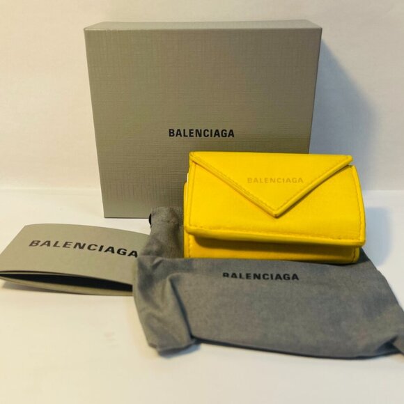 Balenciaga Papier Mini Wallet - Yellow - Preowned - Picture 2 of 10